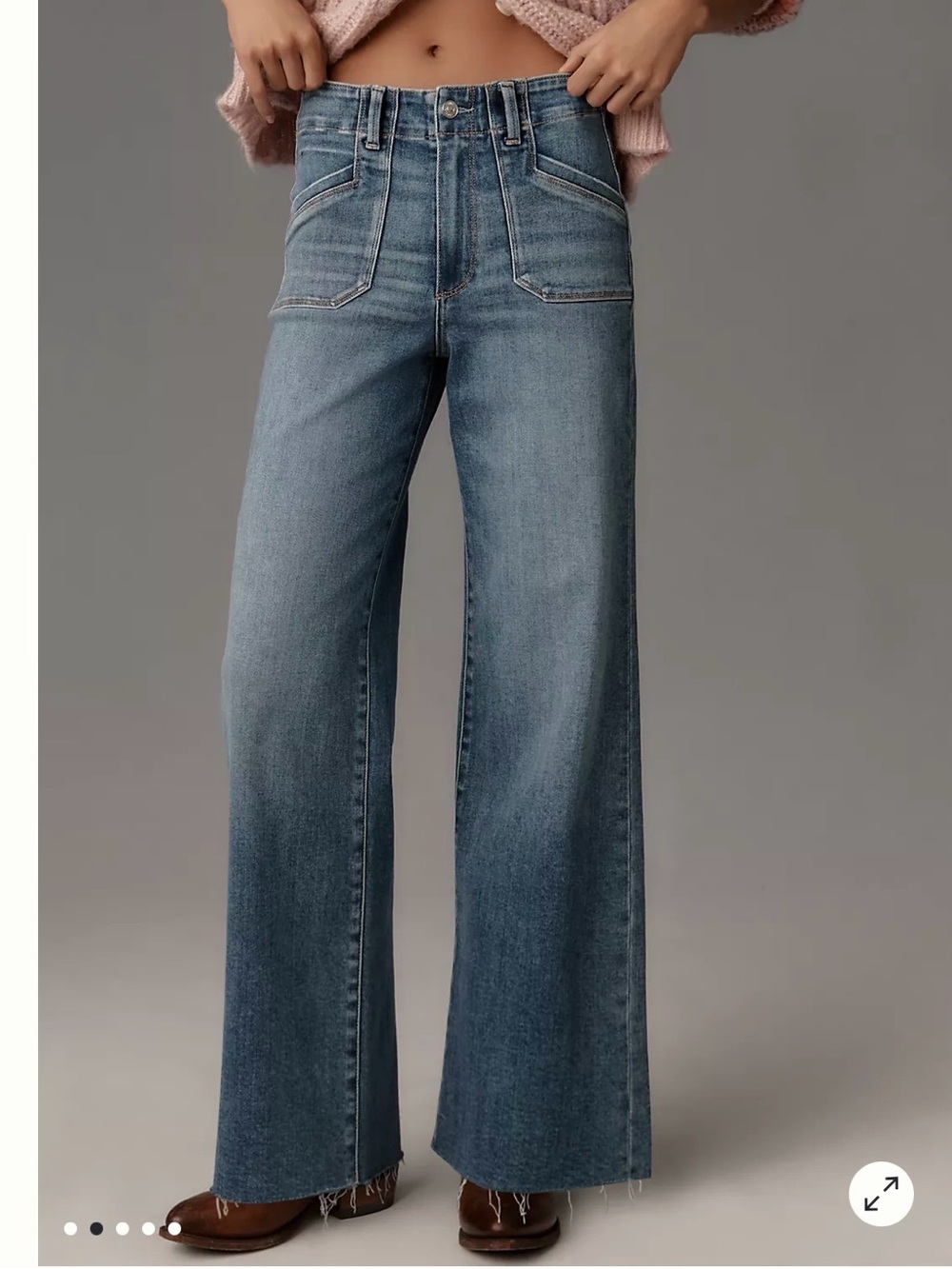 PAIGE Wide Leg High-Rise Jeans (Anessa) size 25Petite - Picture 11 of 13